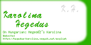 karolina hegedus business card